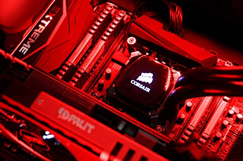 VIBOX Limitless 7 Gaming PC – 4,0GHz Intel i7 8-Core CPU, GTX 1080, leistungsfähig, Wassergekühlter Desktop Gamer Computer mit Spielgutschein, Windows 10, Rot Innenbeleuchtung, lebenslange Garantie* (3,2GHz (4,0GHz Turbo) Superschneller Intel i7 6900K Acht 8-Core Prozessor CPU, Nvidia GeForce GTX 1080 8GB Grafikkarte, 16GB DDR4 3000MHz RAM, 240GB SSD, 3TB Festplatte, Corsair H100i GTX Wasserkühler, Corsair RM1000 Netzteil, Corsair 780T Gehäuse, Rampage V Mainboard) - 5