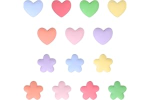 sulanmo 14 Aimants Frigo 3D Fleur Cœur Mignon, Magnet Frigo Décoratif, Mini Aimant Décoratif Coloré pour Tableau Magnétique Réfrigérateur Bureau Cuisine Maison