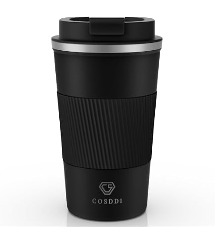 Coffee Cloud Edelstahl Thermobecher 500ml – Doppelwandig, Vakuumisoliert, Auslaufsicher, Hält Warm/kalt, Inkl. 4 Dichtungen