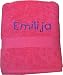 Personalised Swim Towel Hot Pink - Please Tick The Gift Message Option During Checkout & Write Your Personalisation Instructions in The Text Box