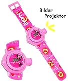 Unbekannt Armbanduhr - LED Licht Projektion -  Disney Minnie Mouse  - incl. Name - als Projektor Kinderuhr DIGITAL / Lernuhr - für Mädchen Digitaluhr - Uhr Kinder - Q..