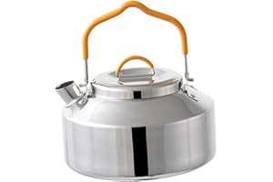 INOOMP Stainless Steel Camping Pot Coffee Pot for Camping Stainless Steel Teapot Stainless Steel Camping Cookware Camp Coffee Pot Stovetop Gsi Camping Cookware Handle Stovetop Kettle Gas