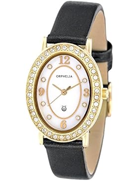 Orphelia Damen-Armbanduhr Oval Edition Analog Quarz Leder