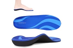 HOMENATUR Plantillas Fascitis Plantar - 1 Par - Pies Planos y Cavos - Diseño Ortopedicas Taloneras Plantilla Completa Hombre y Mujer - Soporte de Arco 3,5cm - Alivio Dolor (35-37)