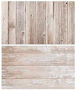 SAVIAURA 1 Sheet 2 in 1 3D Flat Lay Tabletop Double-Sided Photography Backdrop Photo Studio Flatlay Background PVC Wrinkle-Free for Small Product Shoot (Light Brown Wooden Planks Pattern)