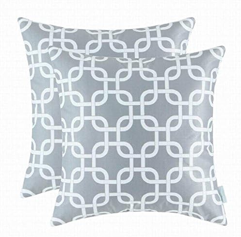 prelikes 18/20 inches Fashion Square Geometric Pillow Case Cushion Cover Home Decoration size 20"x20" / (50cm X 50cm) (Gray)