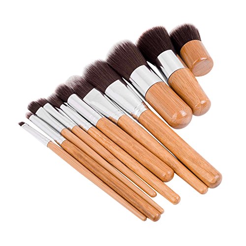 Makeup Bürsten Make-Up Pinsel Kabuki Foundation Pinsel Schminkpinsel Kosmetikpinsel Ideal für Cremige Pudrige oder Flüssige Foundation Dichte Synthetische Premium Pinselhaare für Make-Up Profis & Anfänger Empfohlen Kosmetischer Komestik Puder-Werkzeug-Satz mit Tasche MT052 - 4