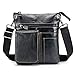Produktbild XLY Herren Leder eine Schulter geschlitzt lässige Tasche, Die erste Schicht Leder Travel Geldbörse Handtasche + Schlüsselanhänger + Zelle für Telefon Ring Holder