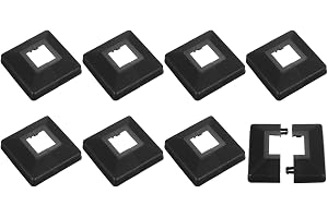 QUARKZMAN Pokrywa podstawy słupka, 8 szt. 30 x 30 mm / 1,2" x 1,2" x 1,2" plastikowa osłona na podstawę słupka ogrodzenia balustrady schodów balkonowych, 88 x 88 mm / 3,5 x 3,5" (łącznie)