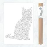 Katze aus Diamanten und Kristall Katze aus Diamanten und Kristall