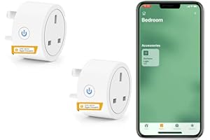 DOHOME Smart Plug WiFi Socket Compatible with Apple HomeKit, Alexa and Google Assistant, Mini WiFi Plugs APP Remote/Voice Control with Timer and Device Sharing Function, 16A No Hub Required Pack of 2