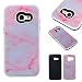 Produktbild Ooboom® Samsung Galaxy A5 2017 Hülle Marmor Muster Hybrid Hartplastik TPU Silikon Dual Layer Bumper Schutzhülle Handy Tasche Case Cover für Samsung Galaxy A5 2017 - Pink