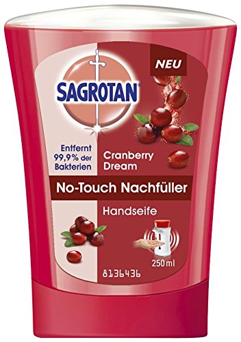 Sagrotan No-Touch Handseife Nachfüller Cranberry Dream, 5er Pack (5 x 250 ml)