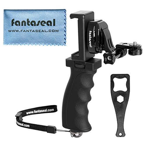 FantasealÂ® Grip per Fotografica d'azione Grip della fotocamera DSLR Selfie Stick Grip per Viaggio Grip per Sony Maniglia il supporto Stabilizzatore, con Clip per Smartphone (fino a schermo da 5,5 