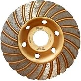 WERT 2741-115 Elmas Taşlama Diski, Turbo, 115mm