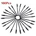 Gleader 100pcs Disposable Eyelash Black Mascara Wand Applicator Brush