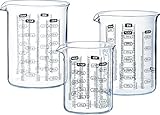 3 teiliges Set Glasbehälter, Messbecher