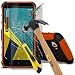 Produktbild FONETIC Lösungen Apple iPhone 6, Nokia Lumia 735/530/630/830/930, Mircosoft Lumia 535, Motorola Moto G, Sony Xperia compact, Sony Experia E3 – Fall Tough stoßfest Hybrid-Dual-Layer Heavy Duty Hard Case Cover mit Ständer function-premium Tempered Glas Screen protector-retractable Eingabestift für, Kunststoff, orange, Vodafone Smart Prime 7