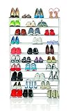 EASYmaxx Gravurgerät 09642 Schuhregal Schuh Edelstahl/Kunststoff weiß 89,5 x 26 x 142 cm Größe XXL