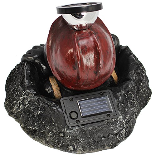 COM-FOUR® Dekofigur „Maulwurf-Bergmann“, Gartenfigur mit Solar LED Helmlampe, aus wetterfestem Polyresin, ca. 25x17cm - 7