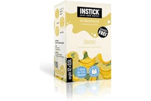INSTICK JUST ADD WATER INSTICK napój rozpuszczalny, bez cukru, o smaku bananowym, opakowanie 12 szt., na 12 x 0,5 l, proszek do napojów, wegański, niskokaloryczny, z witaminą C, aromatyzowany