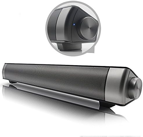 Boupower Bluetooth Speaker Bluetooth 3.0 Wireless Stereo Sound Bar Built-in 10W Horn Subwoofer Multifunctional Speaker Support TF Card/3.5mm Aux-in/USB Input for PC, Smartphone and MP3 Player