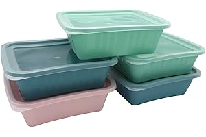 Mypicompany. Tapers para Comida Hermetico, 5 Piezas de 500 ml. Envases para Alimentos Aptos para Microondas y Lavavajillas. Taper Plastico Colores Pastel. (500 ML, Variados)