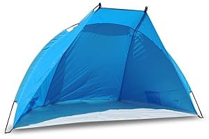 outdoorer tenda da spiaggia Helios, blu, UV 80, ultraleggera, ingombro minimo