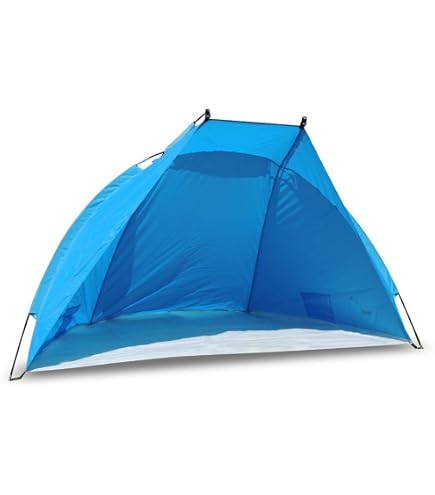 Tenda Da Spiaggia WEKAPO Parasole Facile Da Montare – Altezza 2,1 M, UPF 50+, Con Pali In Alluminio E Sacche Di Sabbia