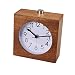 Produktbild Jinberry Retro-Wanduhr aus Holz, leise, handgefertigt, Vintage-Alarm mit Licht, Snooze-Funktion und Gradual-Sound (Abedul Silber) Sapeli (Quadrat)