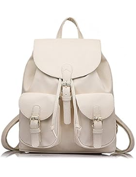 Hippolo Schulrucksack Schulranzen Einfarbig Schultasche Rucksack Freizeitrucksack Daypacks Backpack Mädchen Damen...