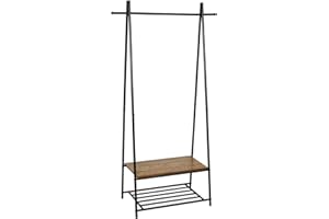 Mondeer Appendiabiti da Terra, Mobile Appendiabiti da Ingresso, Stand Appendiabiti, Attaccapanni da Terra, Ingresso, Soggiorno, Camera da Letto, 64cm x 41cm x 160cm, Marrone