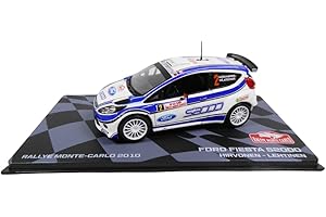 OPO 10 - Voiture Rallye 1/43 Compatible avec Ford Fiesta S2000 Monte Carlo 2010 Hirvonen Lehtinen - BR48