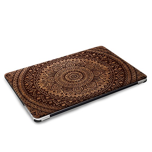 Case MacBook Air 13 Hülle , Haocoo Mandala & Wood Design Ultra Slim Dünn Kratzfeste matt rutschfest Hartschale Kunststoff Schutzhülle Snap case für Apple MacBook Air 13 Zoll (Modell: A1369 / A1466) - 5