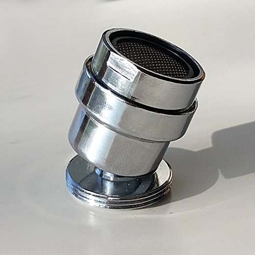 Perlator M24 Außengewinde mit Kugelgelenk, verchromtes Edelmessing, beste Qualität, passend auf M24 Innengewinde Wasserhähne, Gewindeadapter, Strahlregler