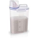TBMax Small Rice Storage Container 2KG - Airtight Food Storage Container with Measuring Cup, BPA Free Plastic Portable Cereal