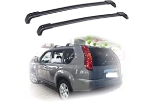 ZARADU 2 PièCes Barres De Toit Barre Transversale pour Nissan X-Trail T31 2007-2013,Porte-Bagages Cargo Transport Rack Porte-Bagages Accessoires
