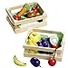 Produktbild Unbekannt 2 Holzkörbe mit Holzobst und Holzgemüse, 16-teiliges Kaufladen-Set: Holz-Korb Kinderküche Zubehör Kaufmannsladen Kaufladenzubehör Kinder Spielzeug, Maße der Holzkiste:13,5 x 10 x 6 cm