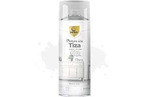 SPSIL Chalk Paint Spray 400ml, Pintura Spray a la Tiza Color Pastel Acabado Ultra Mate para Metal/Madera/Cerámica, etc (Blanco Puro Mate, Paquete de 1), Envío desde España