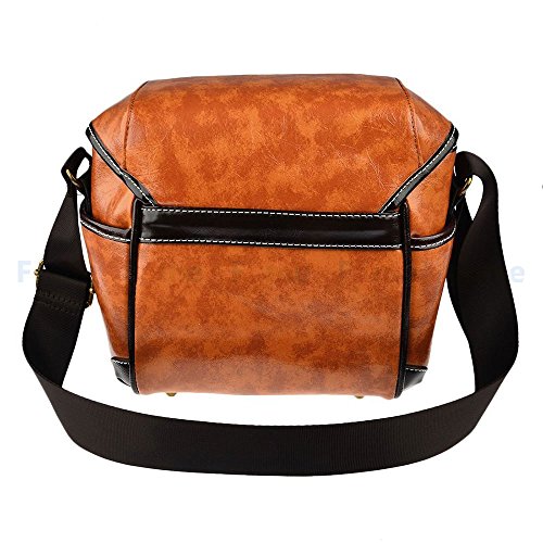 Fome Sac   tui de style vintage britpop en cuir synth  tique pour appareil photo DSLR Canon Nikon Sony Pentax   cadeau