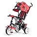 Produktbild Kinderwagen 4 in 1 einfaches Dreirad Kinder-Trike mit 4 Farben & EVA-Reifen Für Neugeborene (Farbe : Rot)-Rot
