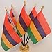 Produktbild Mauritius Flagge von Mauritius vorgesehen 5 Table Desktop-Display, Gold