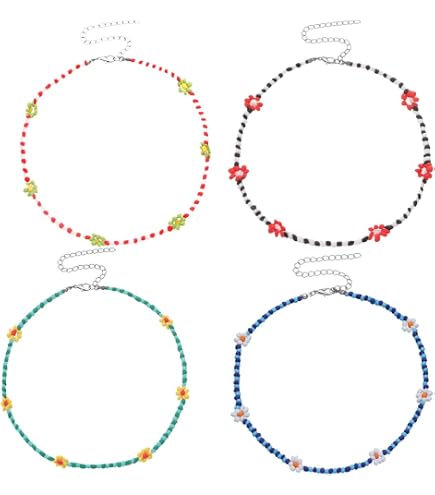 Collana Boh&eacute;mien Fatta A Mano &ndash; Perline Multifilo In Vetro E Ottone &ndash; Stile Americano Netiv (20 Pollici)