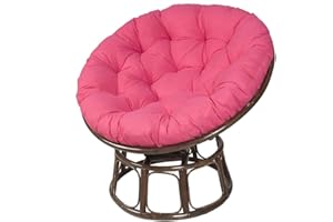 Surwin Papasan Coussins de Chaise Ronds, Housse de Coussin Papasan, Coussins pour Chaises de Jardin, Coussin de Chaise pour Intérieur,Extérieur,Salon,Jardin,Balcon (100x100cm,Rose)