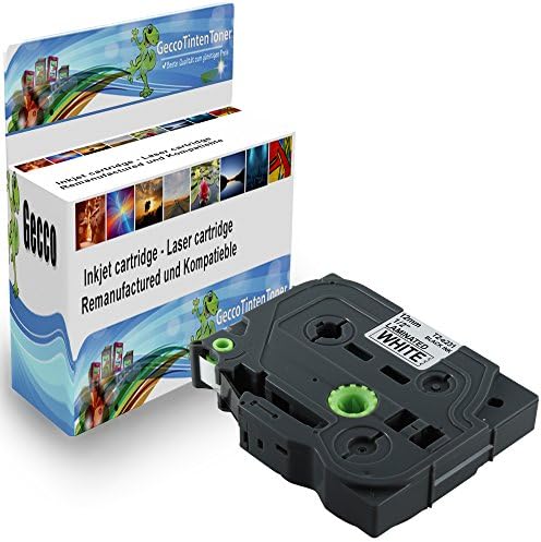 Spetan Tape Cassette Compatible for Brother P-Touch TZ 231 TZE231 TZ231 Black on White 12 mm x 8 m – Ink Marking Tape Ribbon 2x Stücke TZ-231 Schwarz auf Weiß