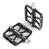Issyzone Pedali MTB Bici da Corsa CNC Alluminio Pedale BMX Ciclismo da Strada Leggero Ultra Sealed Cuscinetto Asse Stradali Antiscivolo Bicicletta Pedali per MTB Bici da Strada Corsa Biciclette