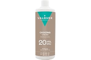 VALQUER LABORATORIOS Valquer - Crema Professionale Ossigenata Valquer Stabilizzata, 20 Volumi (6%) - Colorazione permanente dei capelli - Uso professionale parrucchiere - Formulazione Vegana - 1000 Ml