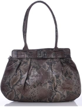 ARA Bags ara Damen Handtaschen Henkeltaschen Schultertaschen Shopper Taschen Animalprint Python Braun Schwarz...