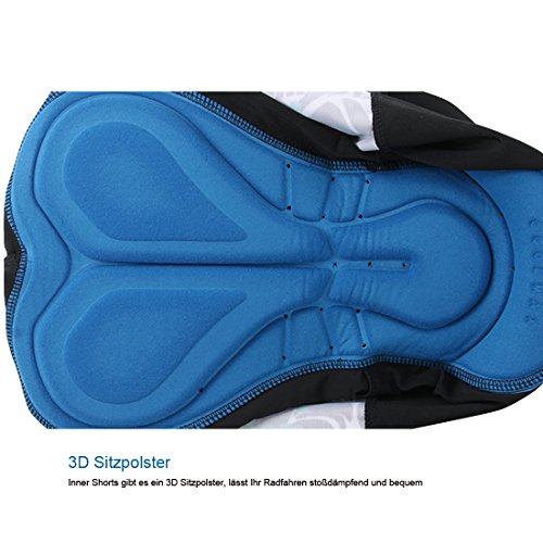 GWELL Herren Damen Radunterhose mit 3D Sitzpolster Radsport Unterwäsche - 6