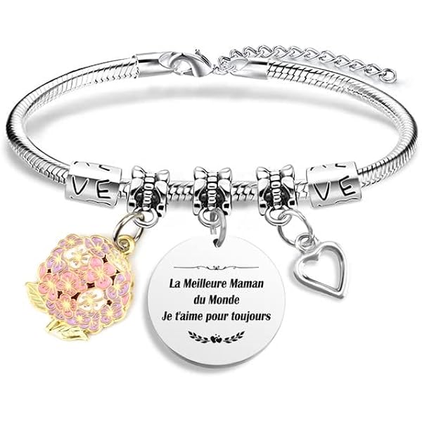 JRZDFXS 2Pcs Original Cadeau Maman Bracelet Maman Fille Femme Cadeau D' Anniversaire/Fete Des Meres